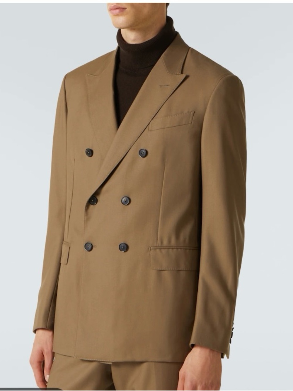 Hugo Boss Men's Camel Slim Fit Double Breasted Blazer Jacket 40R
